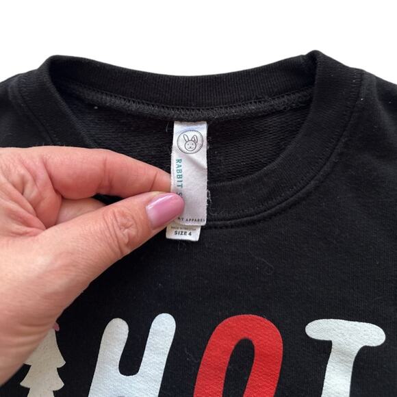 Etsy Hot Cocoa Vibes Pullover Crew Sweatshirt Size 4 - Picture 4 of 4